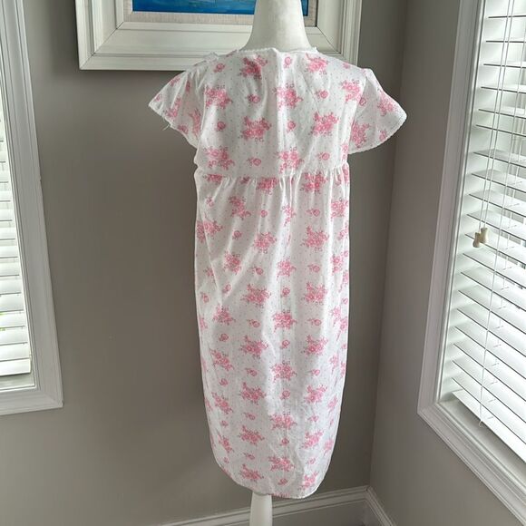 Vintage Pink Floral Short Nightgown Large - Picture 7 of 10